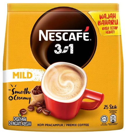 NESCAFÉ 3 in 1 Mild Coffee (25 Sticks)