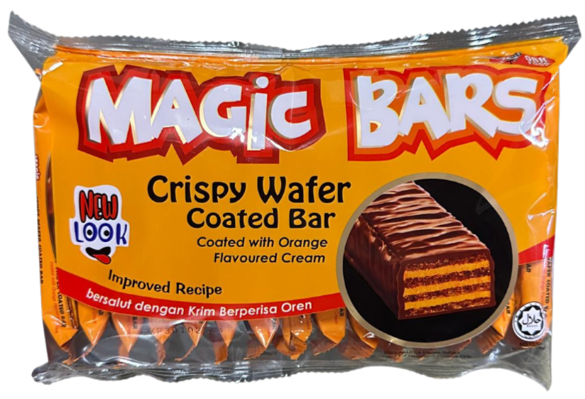 Magic Bars Crispy Wafer Coated Bar – Orange Flavoured Cream