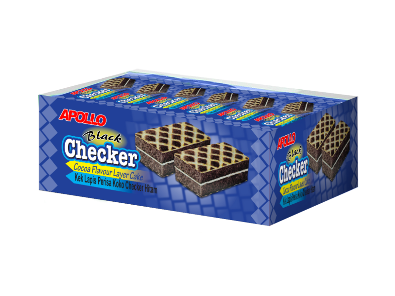 Apollo Black Checker Cocoa Layer Cake