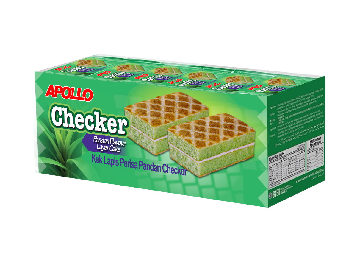 Apollo Checker Pandan Layer Cake