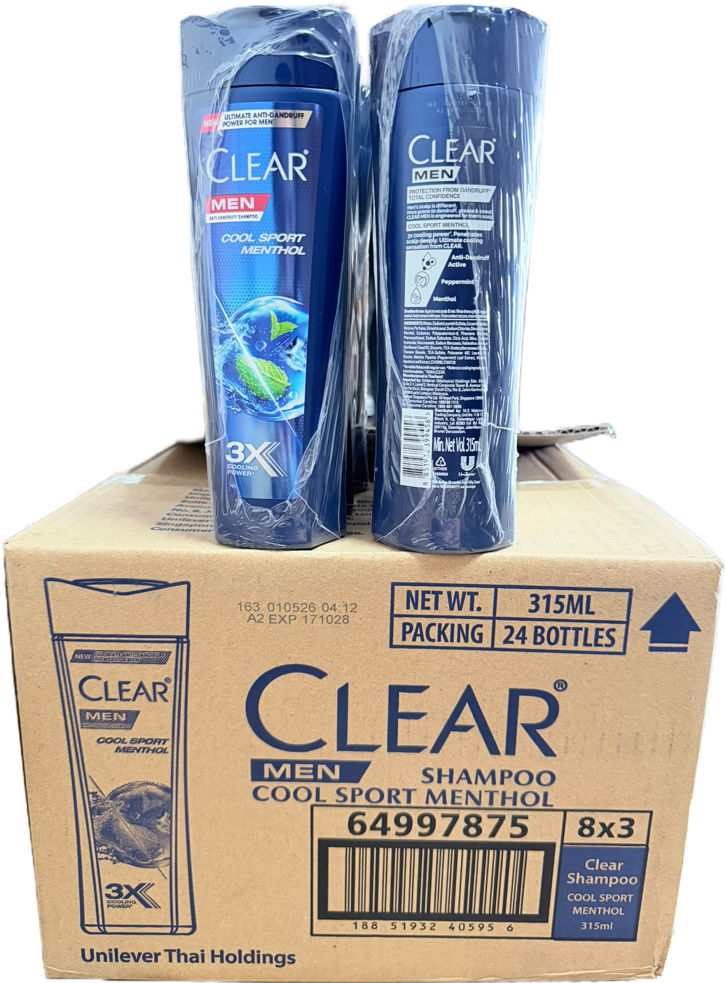 CLEAR Men Cool Sport Menthol Shampoo 315ml