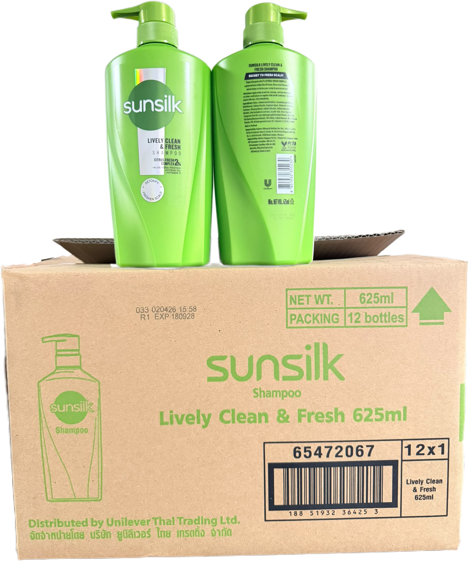 Sunsilk Lively Clean & Fresh Shampoo 625ml