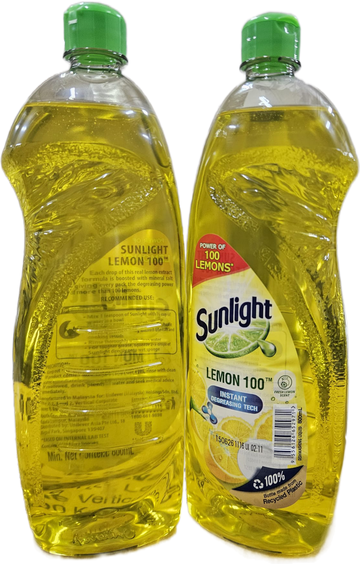 Sunlight Lemon 100 Dishwashing Liquid 800ml