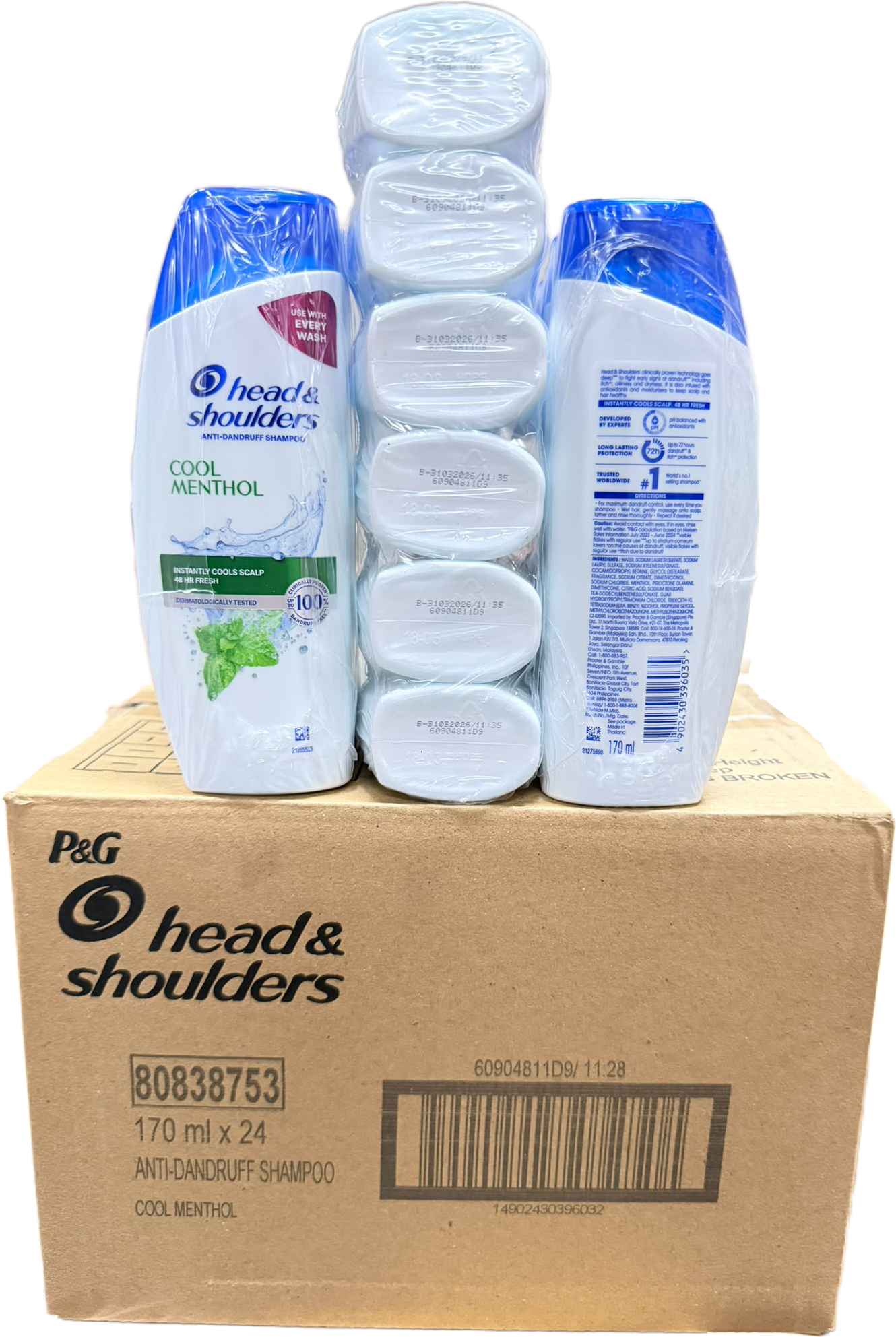 Head & Shoulders Cool Menthol Anti-Dandruff Shampoo 170ml