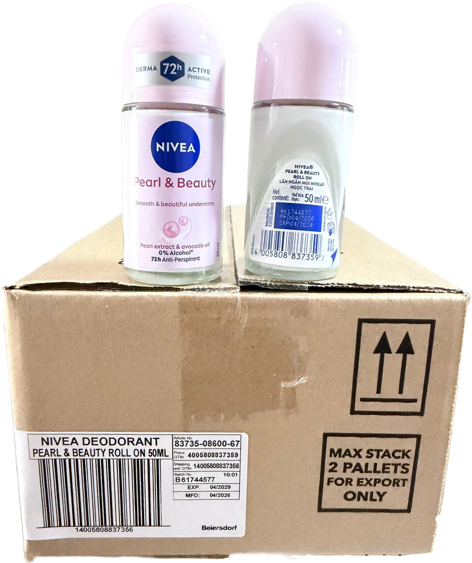 NIVEA Pearl & Beauty Roll On Deodorant 50ml