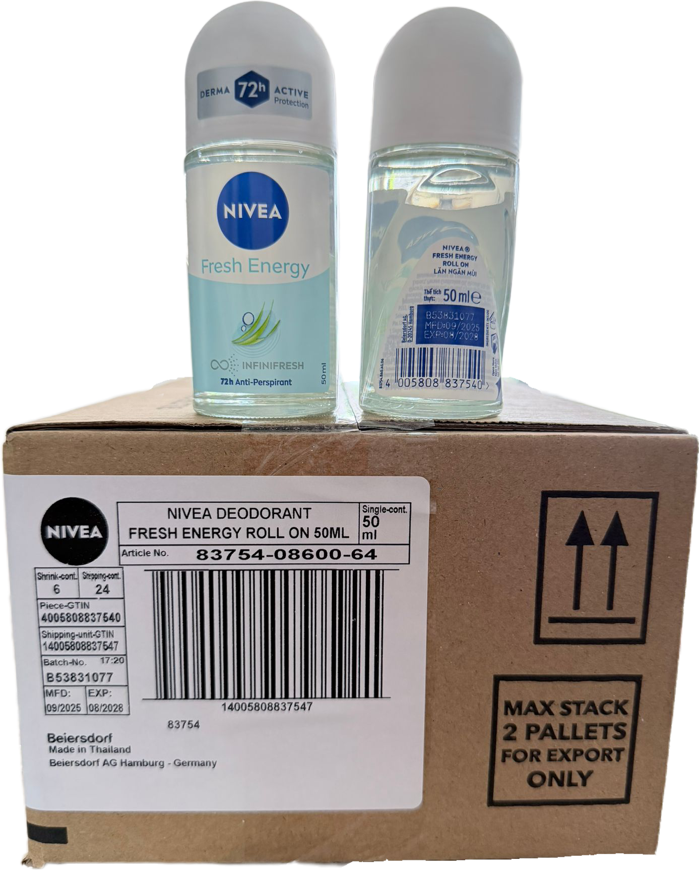 NIVEA Fresh Energy Roll On Deodorant 50ml