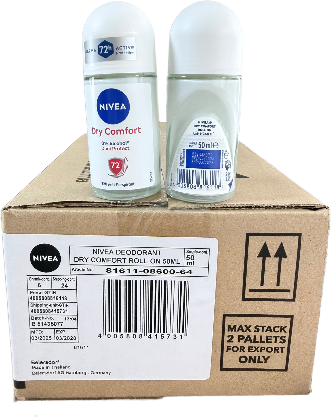 NIVEA Dry Comfort Roll On Deodorant 50ml