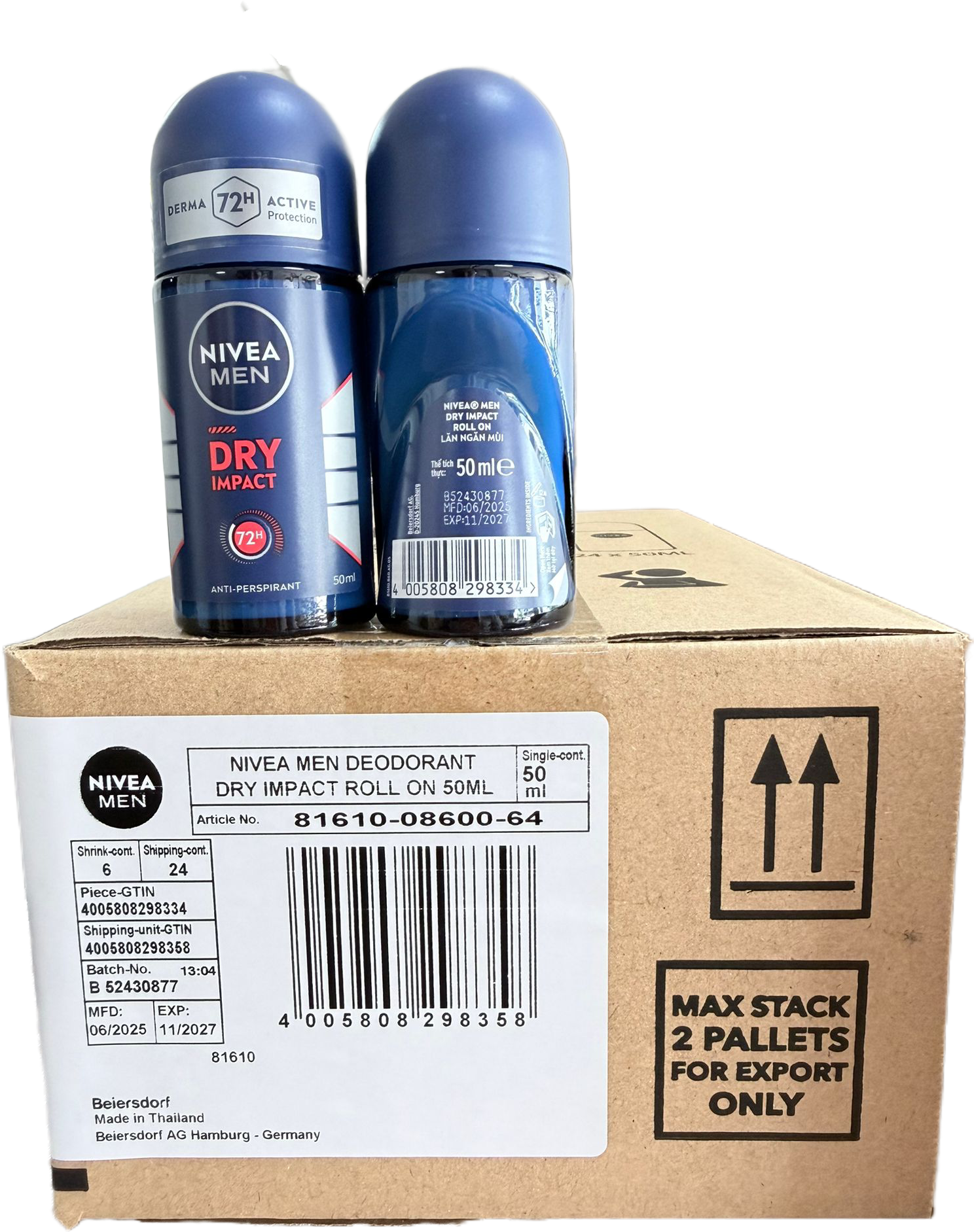 NIVEA MEN Dry Impact Roll On Deodorant 50ml