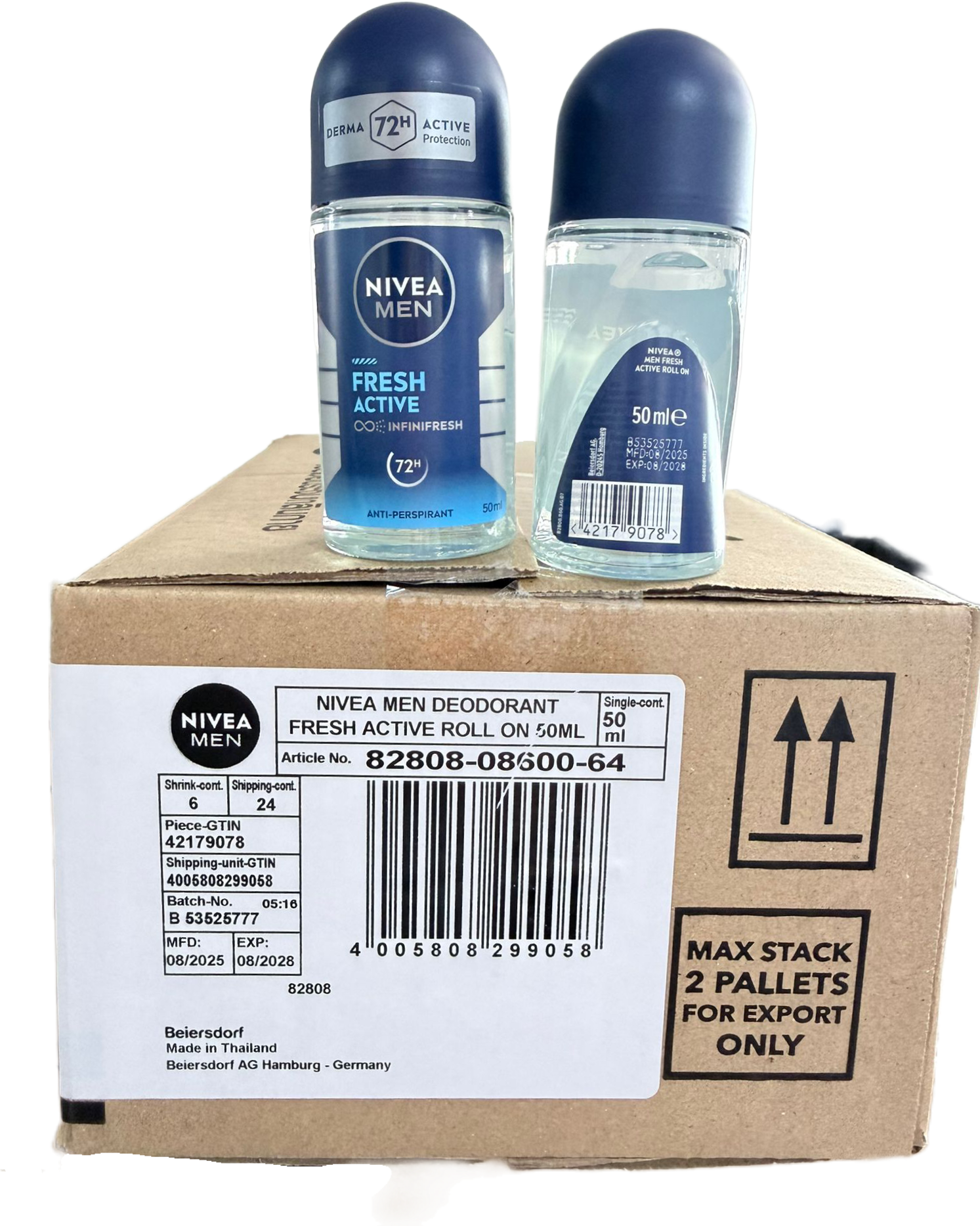 NIVEA MEN Fresh Active Roll On Deodorant 50ml